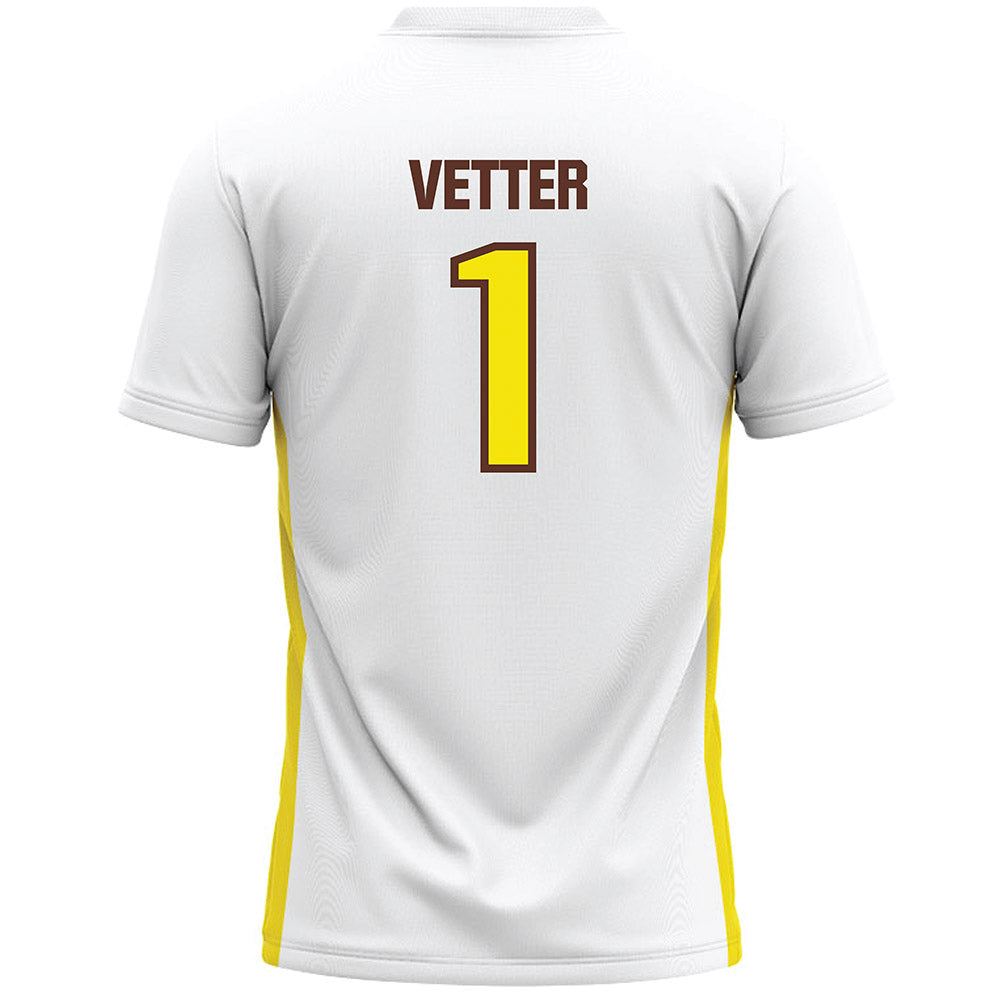 Quincy - NCAA Men's Lacrosse : Austin Vetter - White Lacrosse Jersey -1