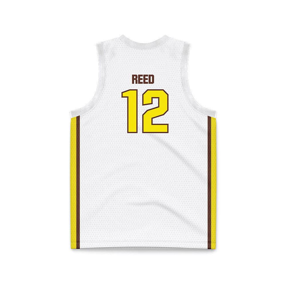 Quincy - NCAA Women's Basketball : Reagan Reed - White Basketball Jersey-1
