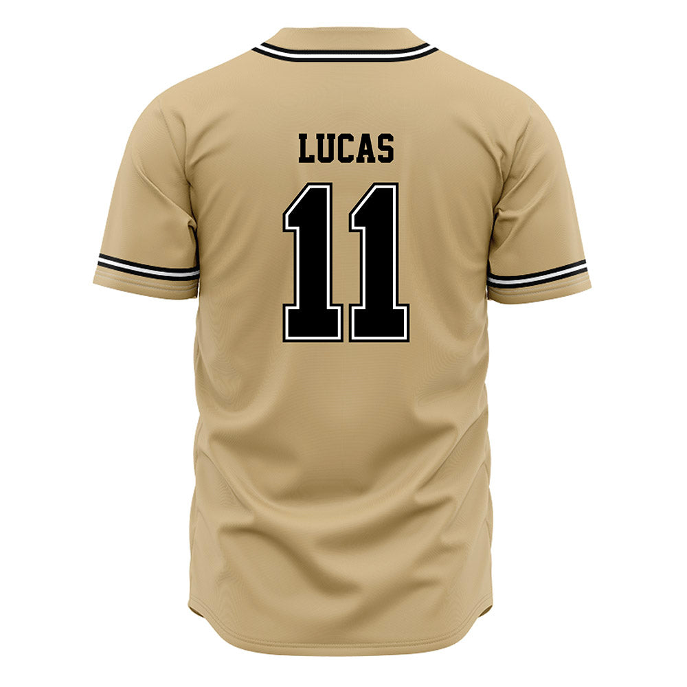 UNC Pembroke - NCAA Baseball : Landon Lucas - Gold Jersey-1