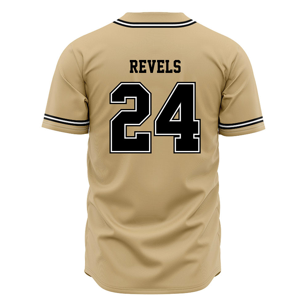 UNC Pembroke - NCAA Baseball : Cameron Revels - Gold Jersey-1