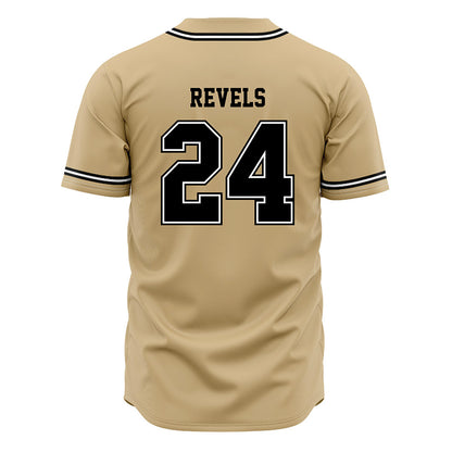 UNC Pembroke - NCAA Baseball : Cameron Revels - Gold Jersey-1