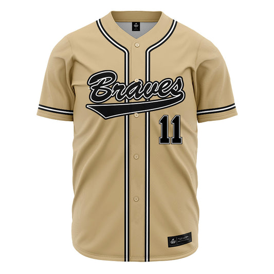 UNC Pembroke - NCAA Baseball : Landon Lucas - Gold Jersey-0