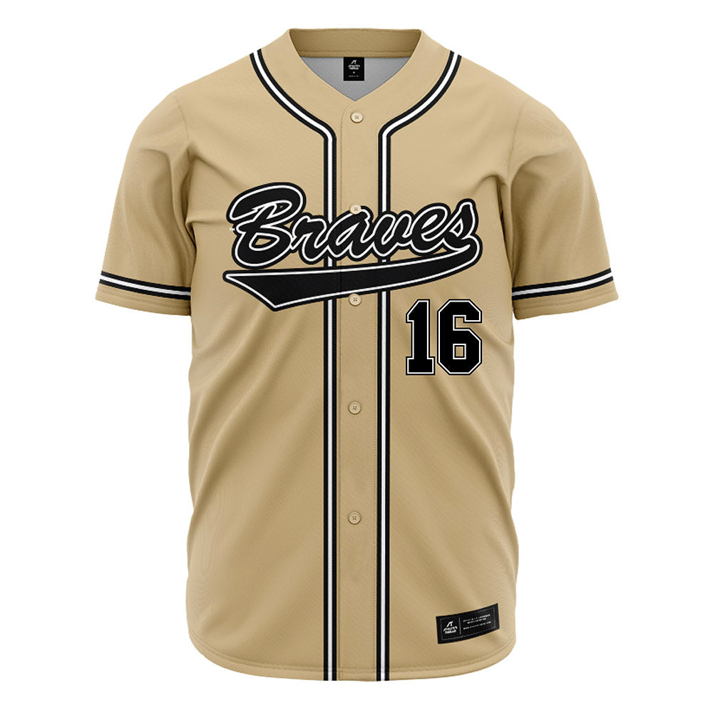UNC Pembroke - NCAA Baseball : Mason Mozeley - Gold Jersey-0
