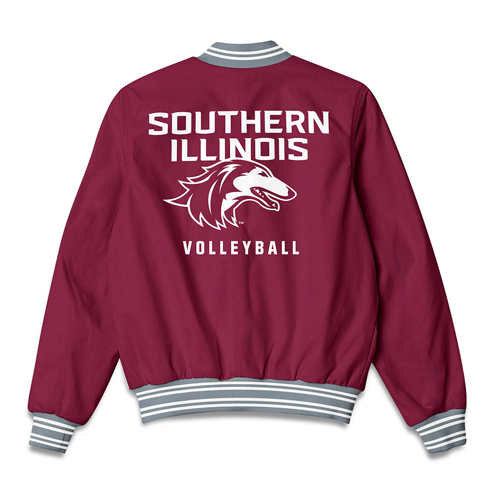 SIU Carbondale - NCAA Women's Volleyball : Ella Swansiger - Bomber Jacket-1