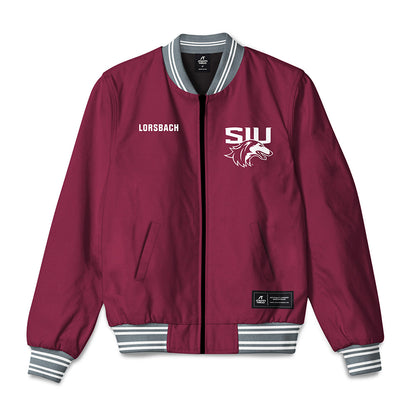 SIU Carbondale - NCAA Men's Track & Field : Finja Lorsbach - Bomber Jacket-0