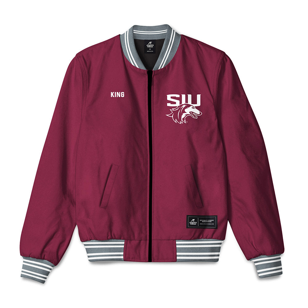 SIU Carbondale - NCAA Women's Track & Field : Kaylee King - Bomber Jacket-0