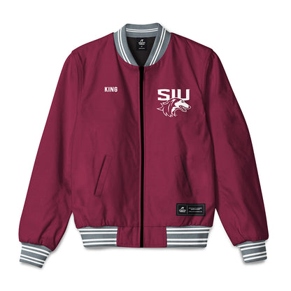 SIU Carbondale - NCAA Women's Track & Field : Kaylee King - Bomber Jacket-0