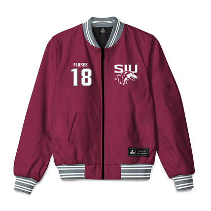 SIU Carbondale - NCAA Baseball : Jaden Flores - Bomber Jacket-0