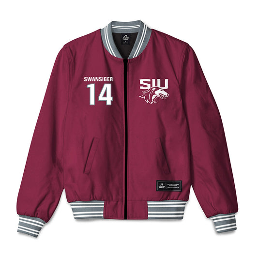 SIU Carbondale - NCAA Women's Volleyball : Ella Swansiger - Bomber Jacket-0