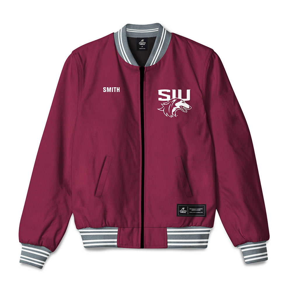 SIU Carbondale - NCAA Men's Track & Field : Jordan Smith - Bomber Jacket-0
