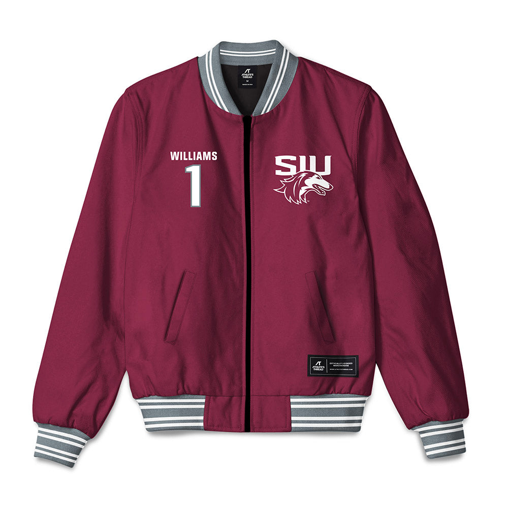 SIU Carbondale - NCAA Football : DJ Williams - Bomber Jacket-0