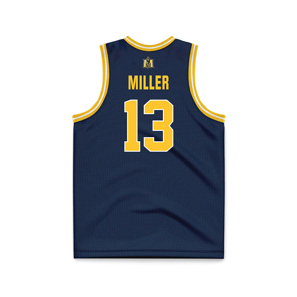 Murray State - NCAA Men's Basketball : Mason Miller - Navy Basketball Jersey-1