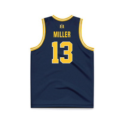 Murray State - NCAA Men's Basketball : Mason Miller - Navy Basketball Jersey-1