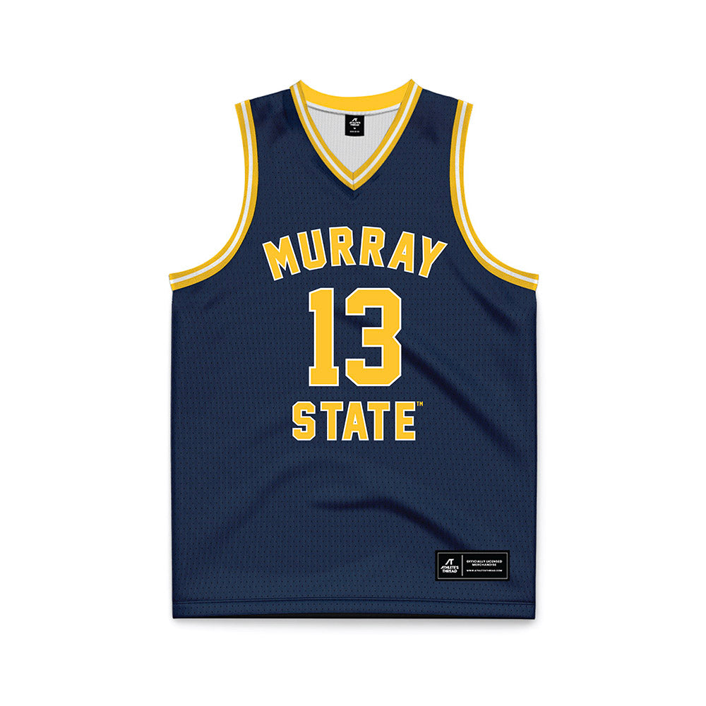 Murray State - NCAA Men's Basketball : Mason Miller - Navy Basketball Jersey-0