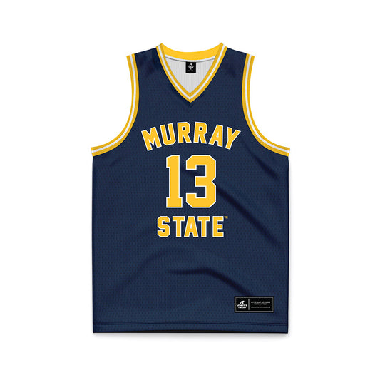 Murray State - NCAA Men's Basketball : Mason Miller - Navy Basketball Jersey-0