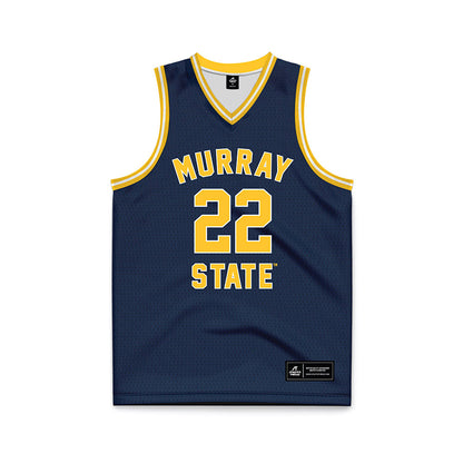 Murray State - NCAA Men's Basketball : Javon Jackson - Navy Basketball Jersey-0