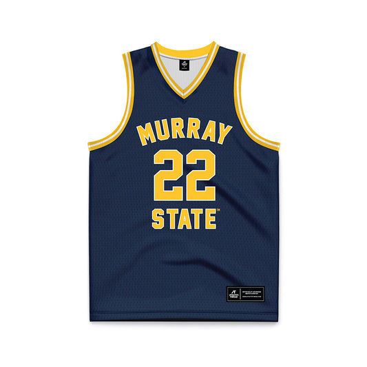Murray State - NCAA Men's Basketball : Javon Jackson - Navy Basketball Jersey-0