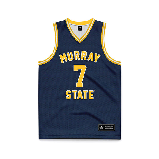 Murray State - NCAA Men's Basketball : Ben Shtolzberg - Navy Basketball Jersey-0