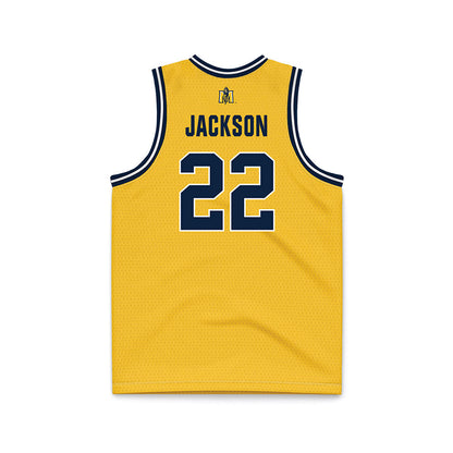 Murray State - NCAA Men's Basketball : Javon Jackson - Gold Basketball Jersey-1