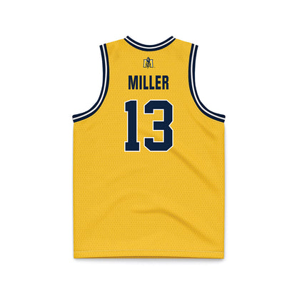 Murray State - NCAA Men's Basketball : Mason Miller - Gold Basketball Jersey-1