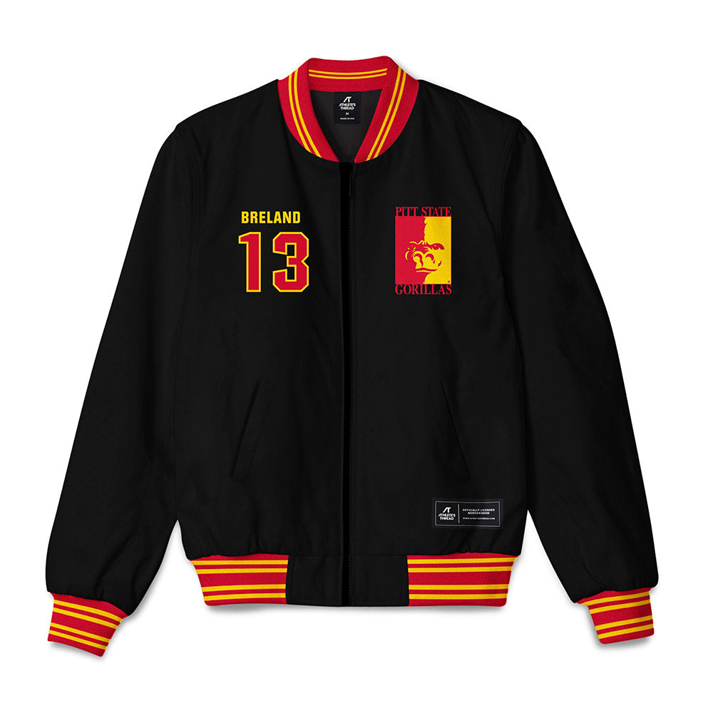 Pitt State - NCAA Men's Basketball : EJ Breland - Bomber Jacket-0