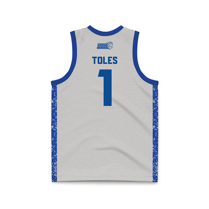UAH - NCAA Men's Basketball : Quentin Toles - Grey Basketball Jersey-1
