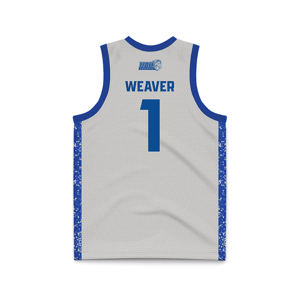 UAH - NCAA Men's Basketball : Aiden Weaver - Grey Basketball Jersey-1