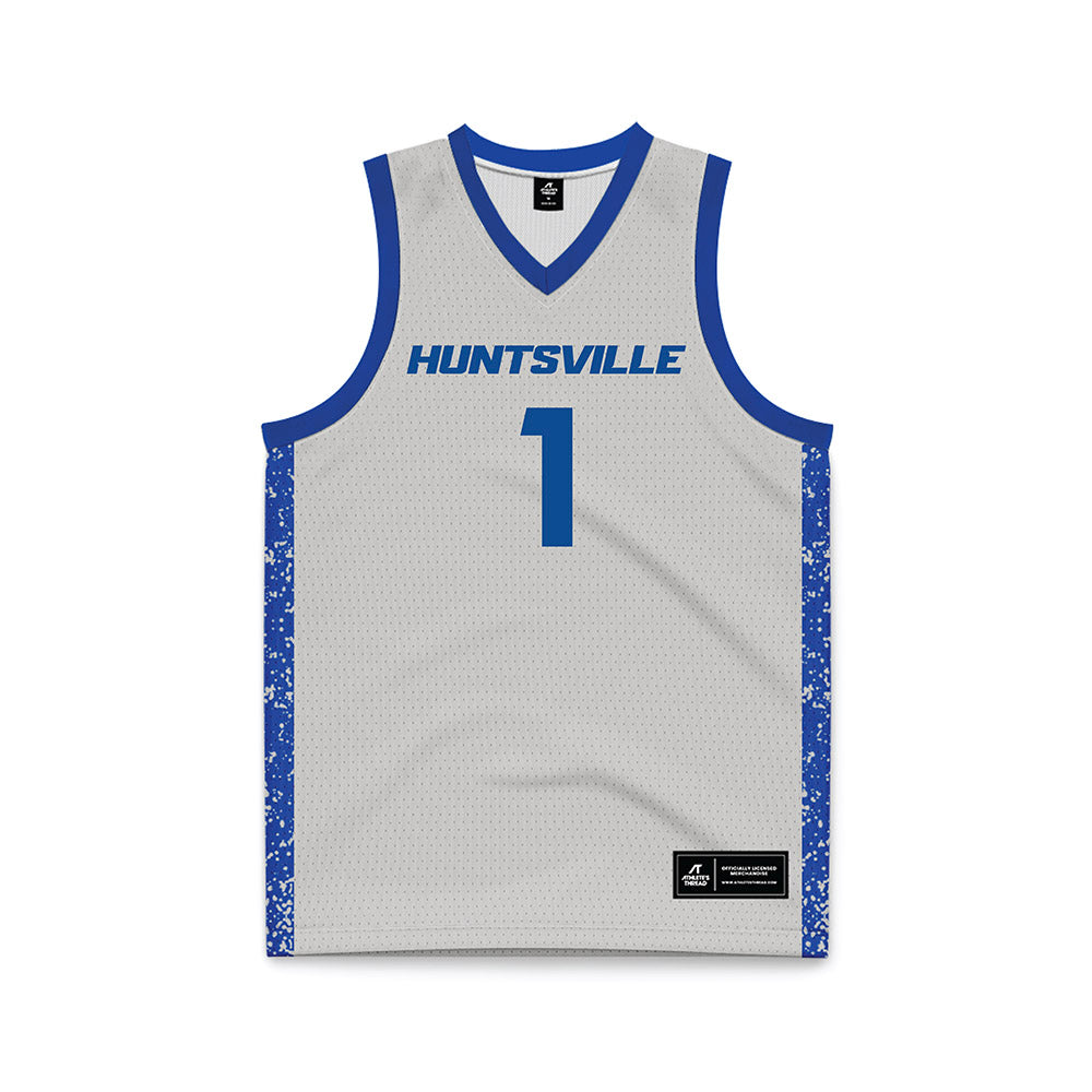 UAH - NCAA Men's Basketball : Aiden Weaver - Grey Basketball Jersey-0