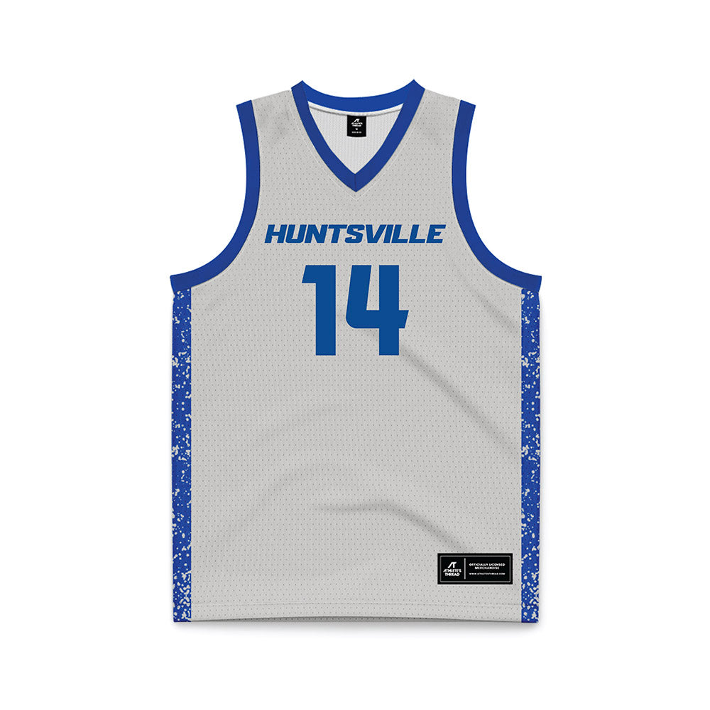 UAH - NCAA Men's Basketball : Vic Odiari - Grey Basketball Jersey-0