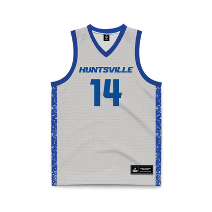 UAH - NCAA Men's Basketball : Vic Odiari - Grey Basketball Jersey-0
