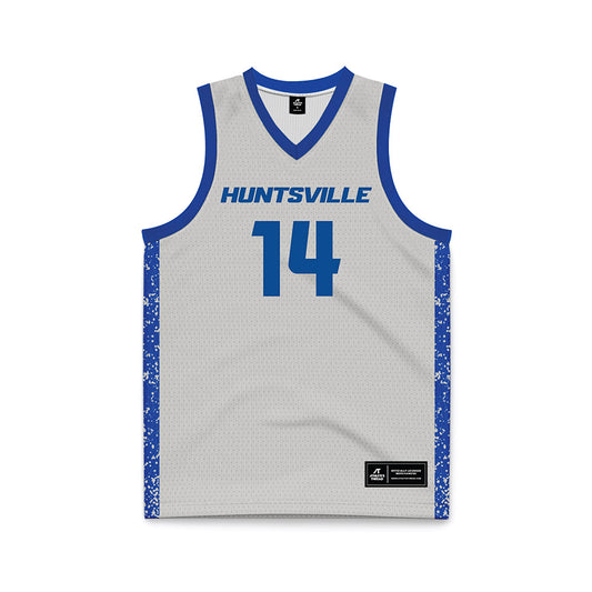 UAH - NCAA Men's Basketball : Vic Odiari - Grey Basketball Jersey-0