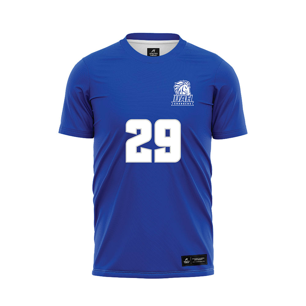 UAH - NCAA Women's Soccer : Anna Kate Wallace - Blue Soccer Jersey-0