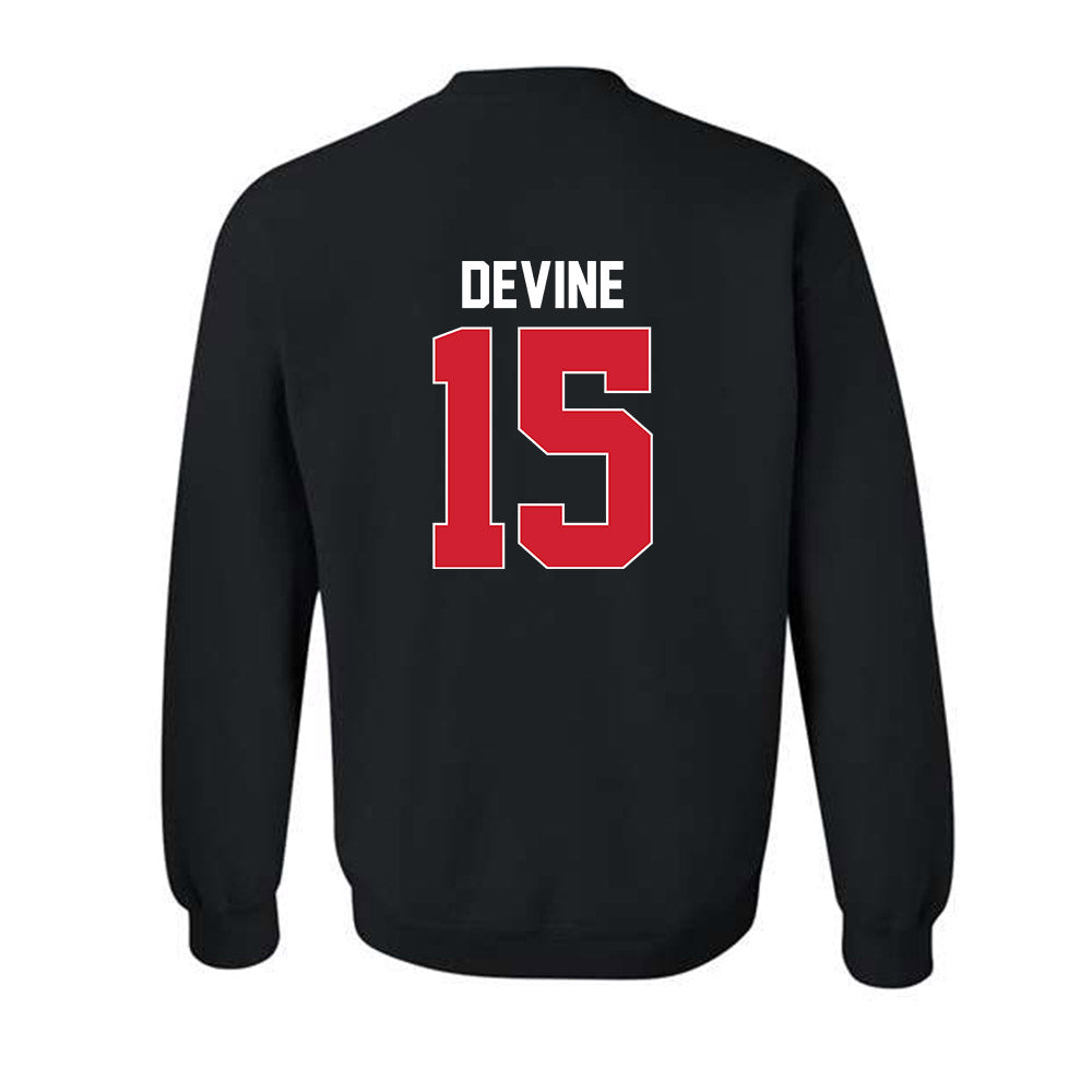 Rutgers - NCAA Women's Lacrosse : Erin Devine - Phase 1 Shersey Crewneck Sweatshirt-1
