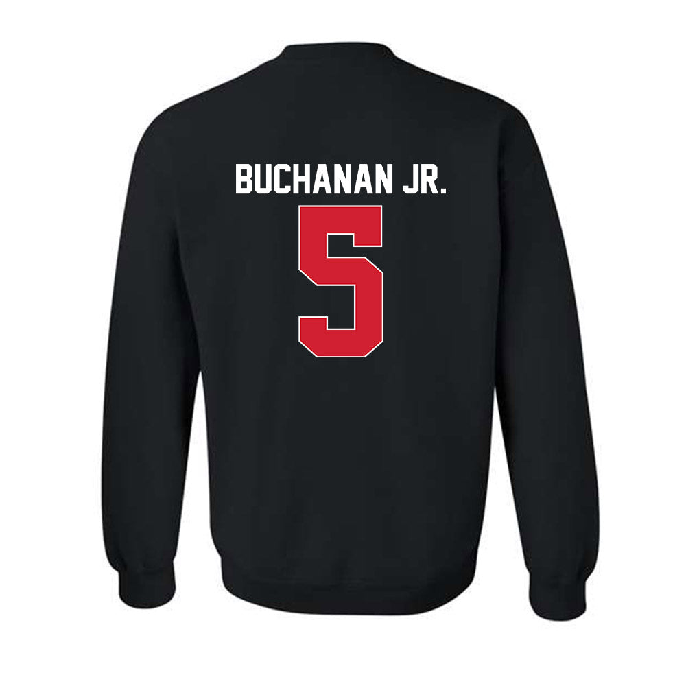 Rutgers - NCAA Men's Basketball : Darren Buchanan Jr. - Phase 1 Shersey Crewneck Sweatshirt-1