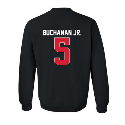 Rutgers - NCAA Men's Basketball : Darren Buchanan Jr. - Phase 1 Shersey Crewneck Sweatshirt-1