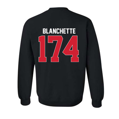 Rutgers - NCAA Wrestling : Nate Blanchette - Phase 1 Shersey Crewneck Sweatshirt-1