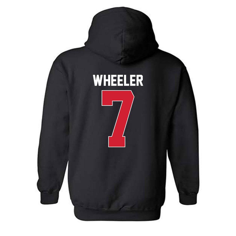 Rutgers - NCAA Women's Basketball : Precious Gem Wheeler - Phase 1 Shersey Hooded Sweatshirt-1