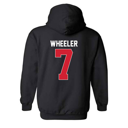 Rutgers - NCAA Women's Basketball : Precious Gem Wheeler - Phase 1 Shersey Hooded Sweatshirt-1