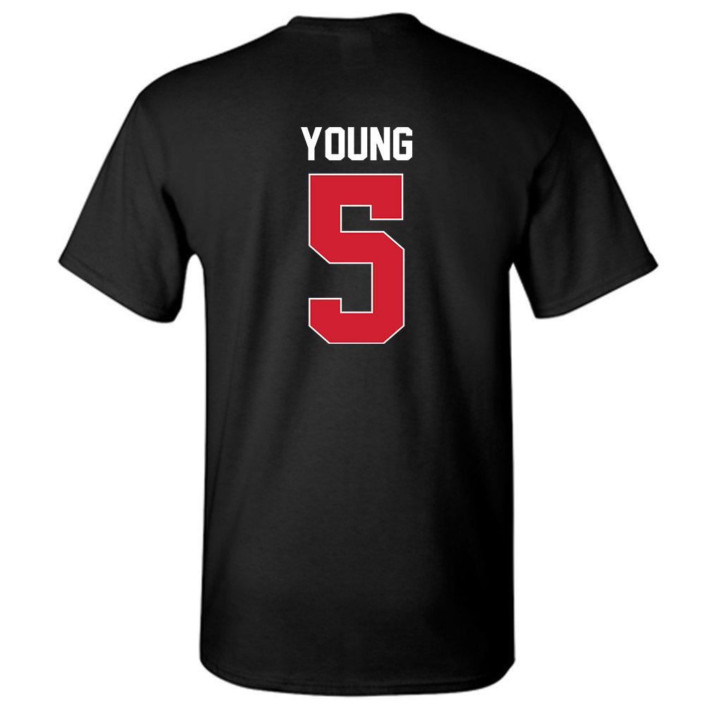 Rutgers - NCAA Women's Basketball : Deja Young - Phase 1 Shersey T-Shirt-1