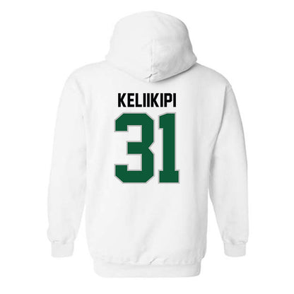 Hawaii - NCAA Football : Tryton Keliikipi - Classic Shersey Hooded Sweatshirt-1