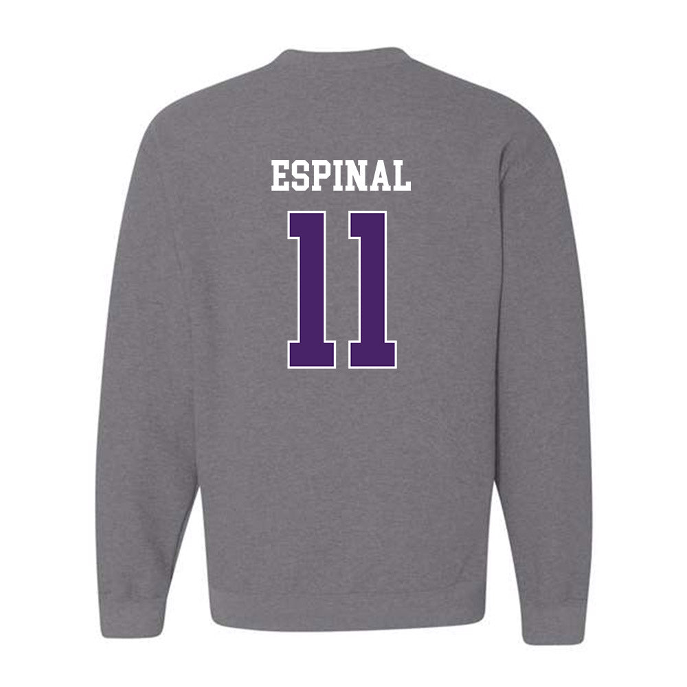 Weber - NCAA Men's Basketball : Kevin Espinal - Classic Shersey Crewneck Sweatshirt-1