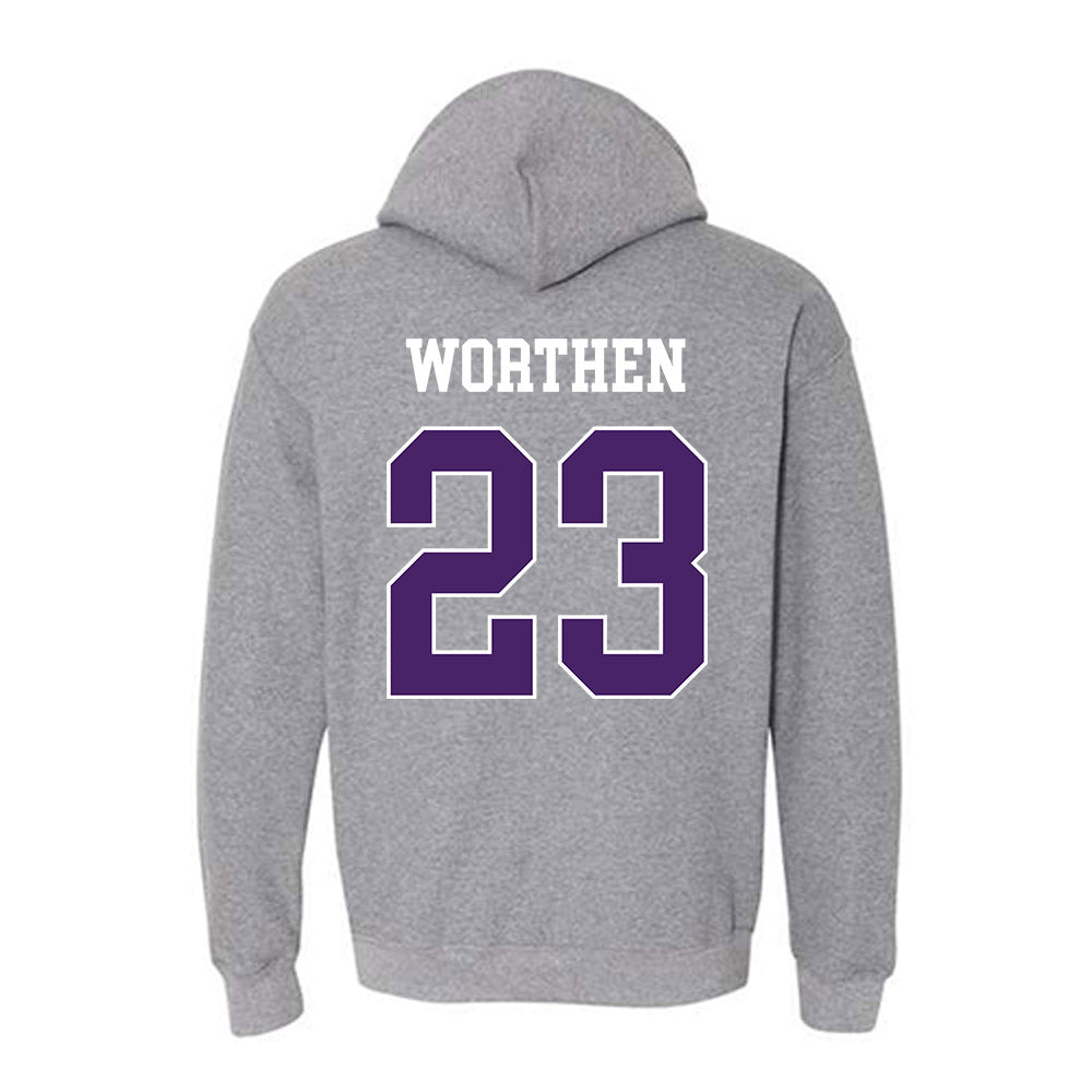 Weber - NCAA Football : Teni Worthen - Classic Shersey Hooded Sweatshirt-1