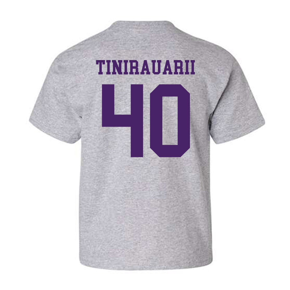 Weber - NCAA Football : Raimoana Tinirauarii - Classic Shersey Youth T-Shirt-1