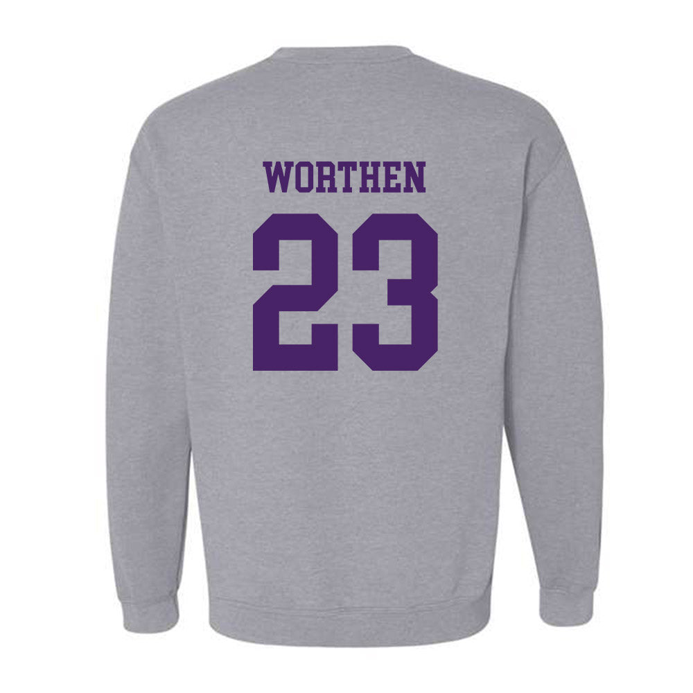 Weber - NCAA Football : Teni Worthen - Classic Shersey Crewneck Sweatshirt-1