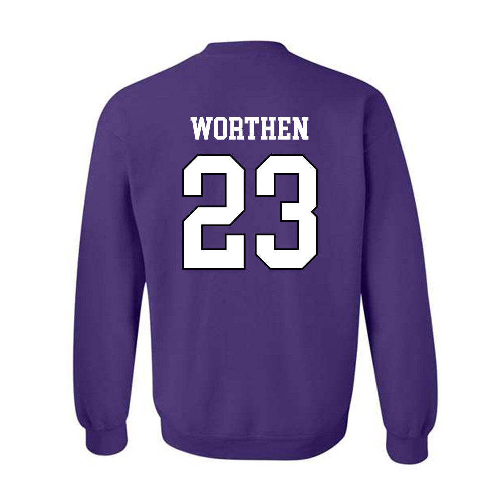 Weber - NCAA Football : Teni Worthen - Classic Shersey Crewneck Sweatshirt-1