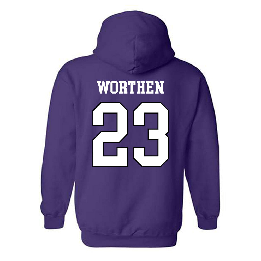 Weber - NCAA Football : Teni Worthen - Classic Shersey Hooded Sweatshirt-1