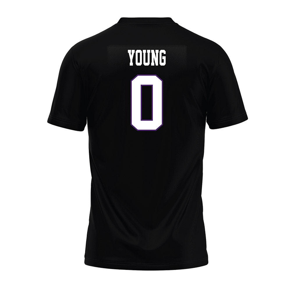 Weber - NCAA Football : Robert Young - Black Premium Football Jersey-1