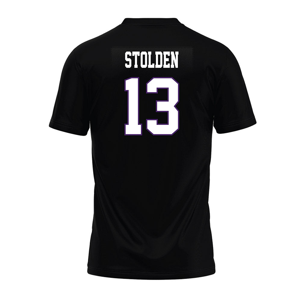 Weber - NCAA Football : Khalil Stolden - Black Premium Football Jersey-1