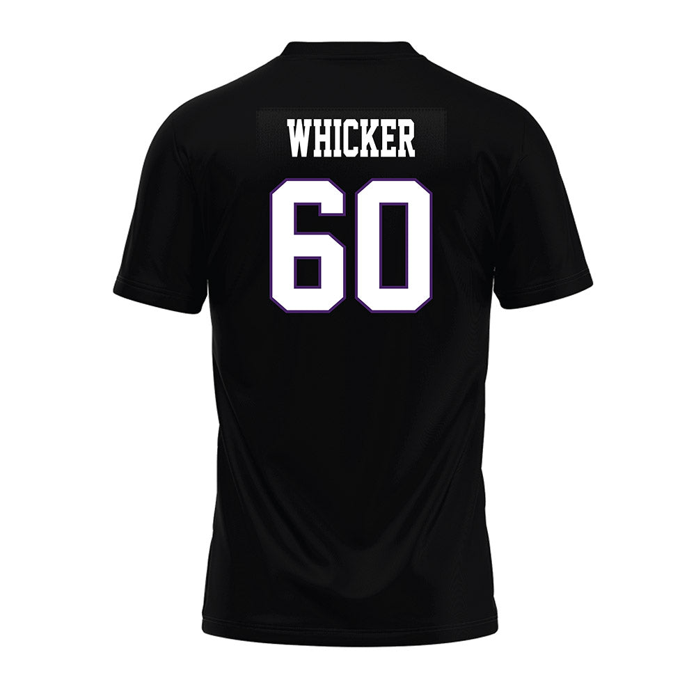 Weber - NCAA Football : Riley Whicker - Black Premium Football Jersey-1