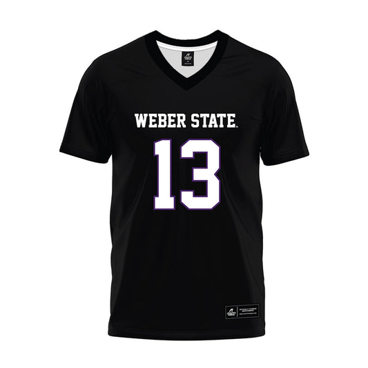 Weber - NCAA Football : Khalil Stolden - Black Premium Football Jersey-0